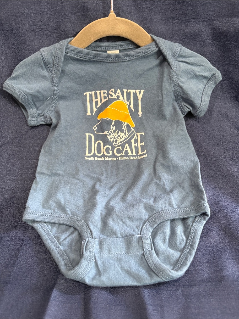 The Salty Dog Cafe • Blue Baby Onesie • 6 Mos